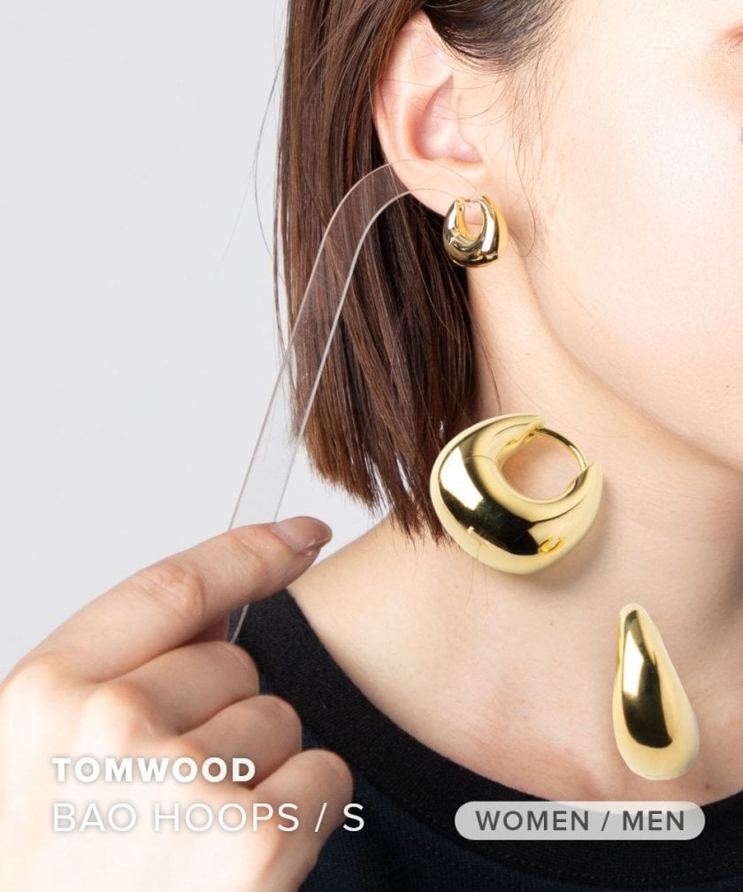 トムウッド TOM WOOD BAO HOOPS SMALL GOLD バオ フープ スモール