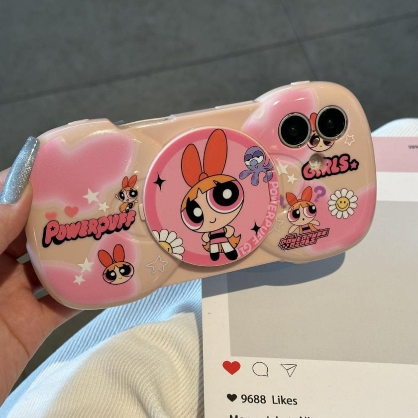 パワーパフガールズ パワパフ スマホケース ミラー付 iPhone15ケース