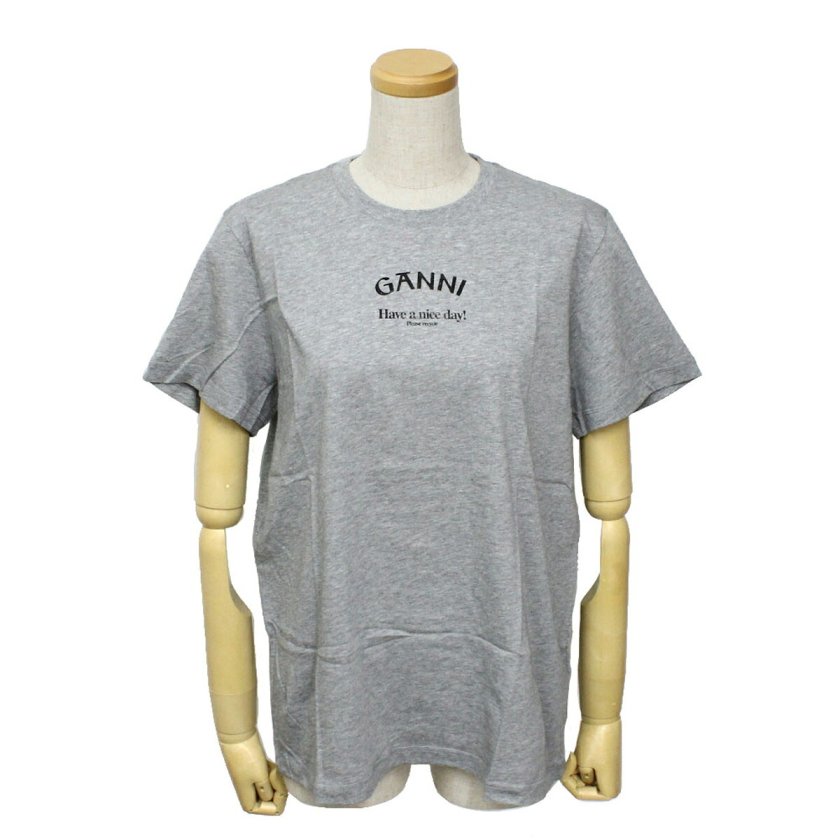 ガニー GANNI トップス Tシャツ カットソー ロゴ ウィメンズ 半袖