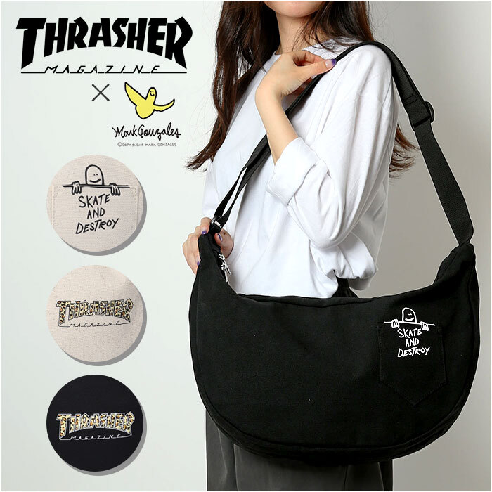 スラッシャー ショルダーバッグ THRASHER THR-304 通販 舟形ショルダー