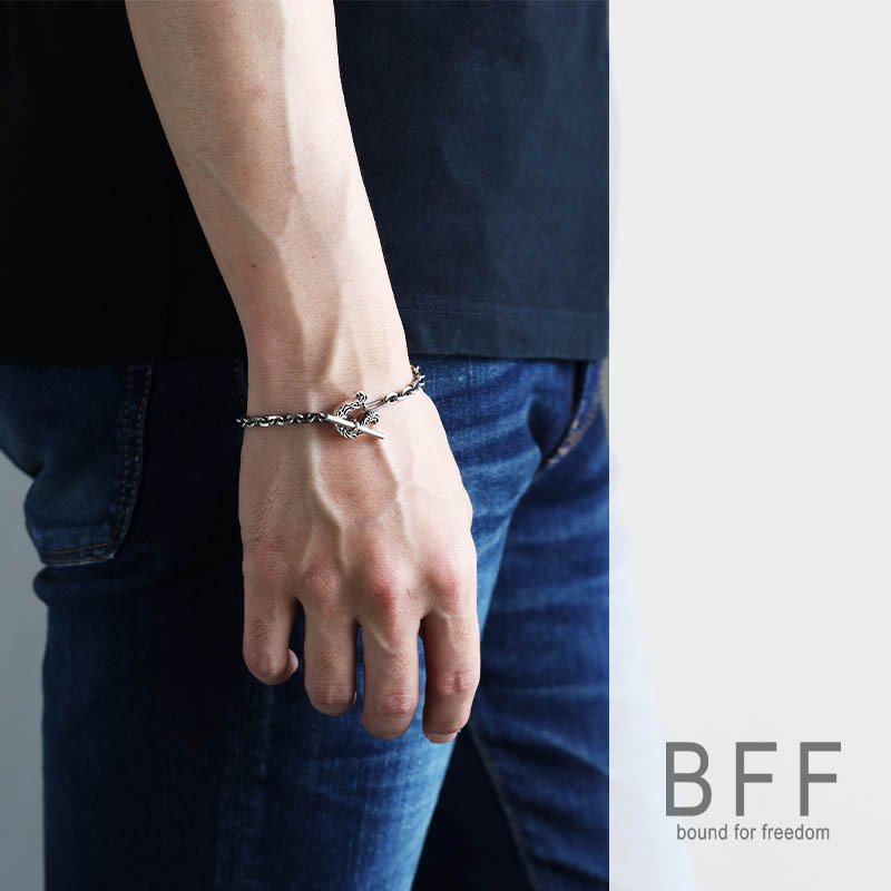 BFF ブランド 馬蹄 マンテルブレスレット シルバー925 唐草 ホース 