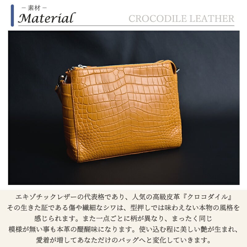 ハンドバッグ レディース クロコダイル 本革 2way 女性 ショルダー