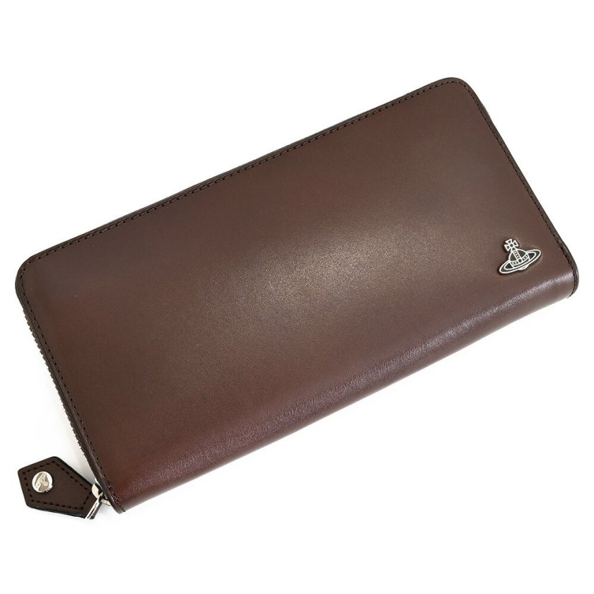 ヴィヴィアンウエストウッド 財布 長財布 ラウンドファスナー 茶