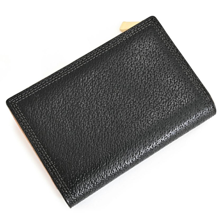 タケオキクチ 財布 二つ折り財布 L字ファスナー 黒(ブラック) TAKEO