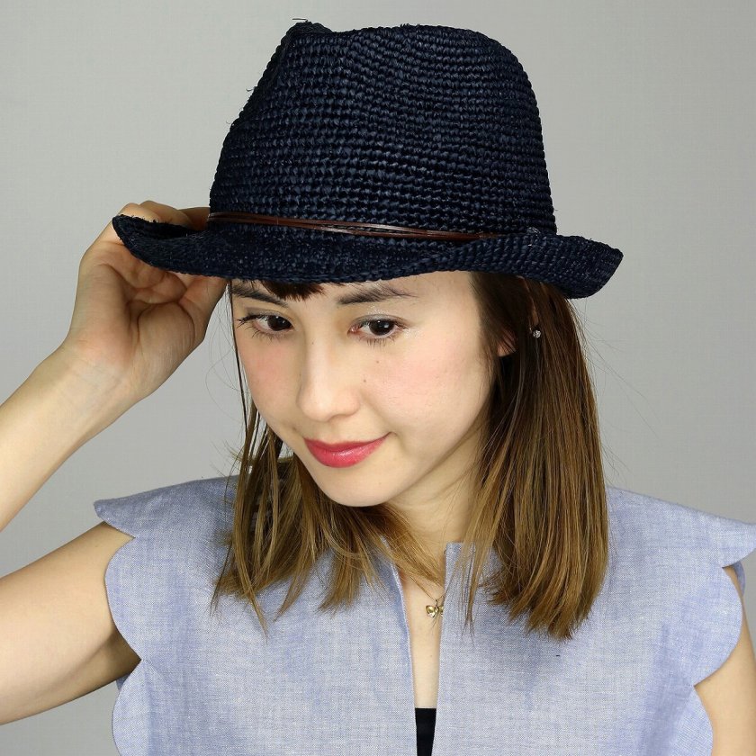 ストローハット ハット メンズ 麦わら帽子 レディース 帽子 かぎ針編み