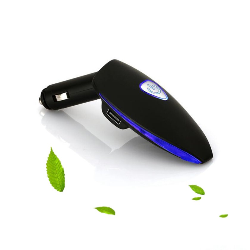 車載空気清浄器 イオン発生器 除菌消臭 シガーソケット取り付け型 2USB 