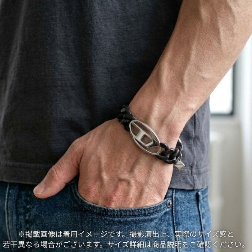 ディーゼル ブレスレット メンズ レディース DIESEL チェーン 太め