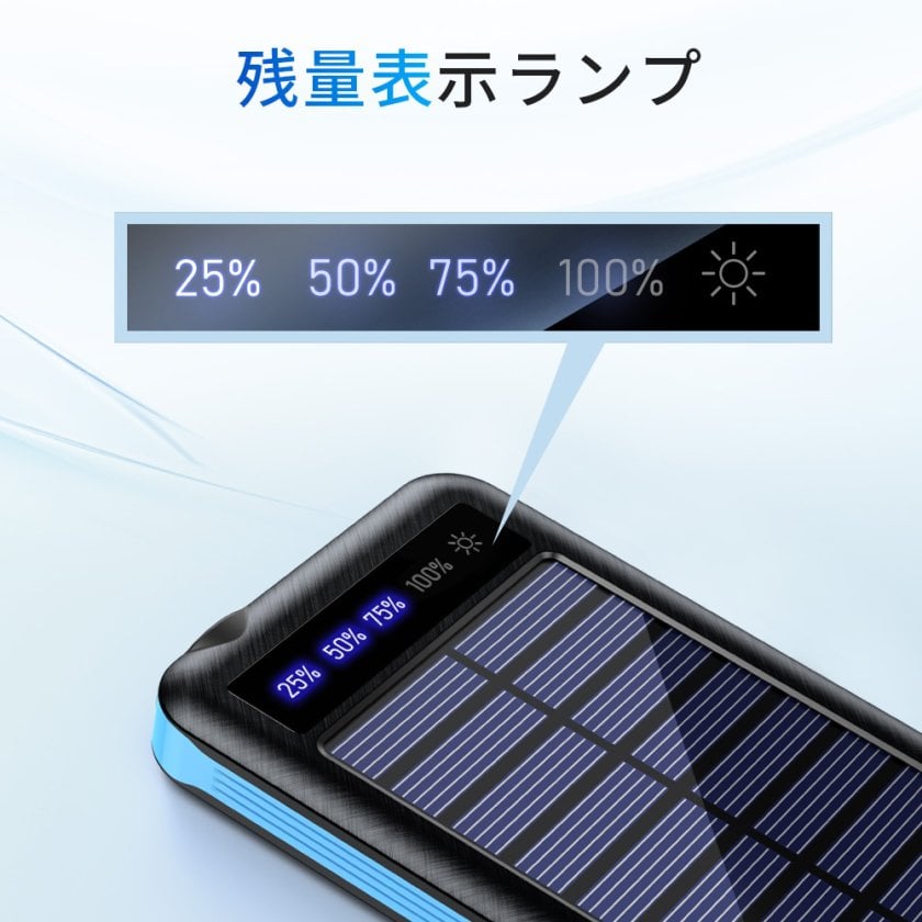 お中元ギフトにおすすめ】 モバイルバッテリー 大容量 ソーラー