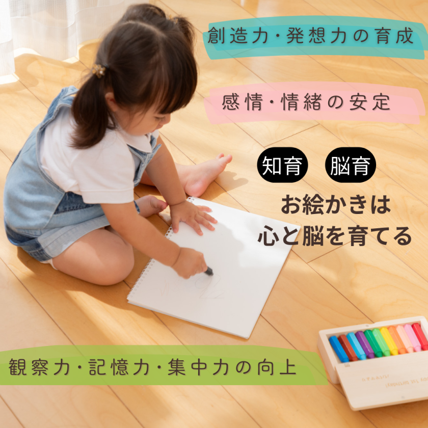 自宅で子ども絵画添削(通信講座12回分)知育検定セット 出産祝い1歳誕生日 知育画材】名入れOK お絵かきセット「くれぴつ 木
