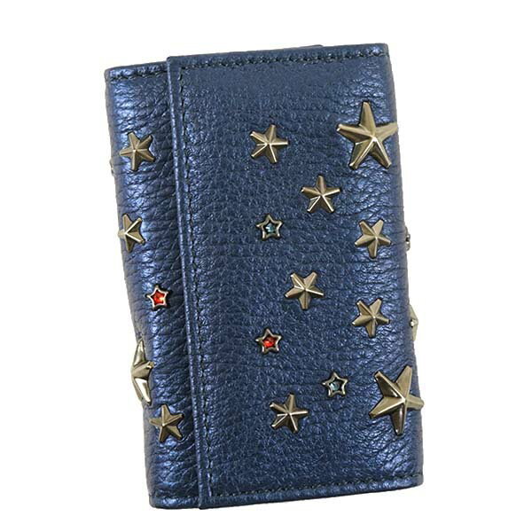 JIMMY CHOO ブルースタースタッズキーケース メンズ JIMMY CHOO ブルー