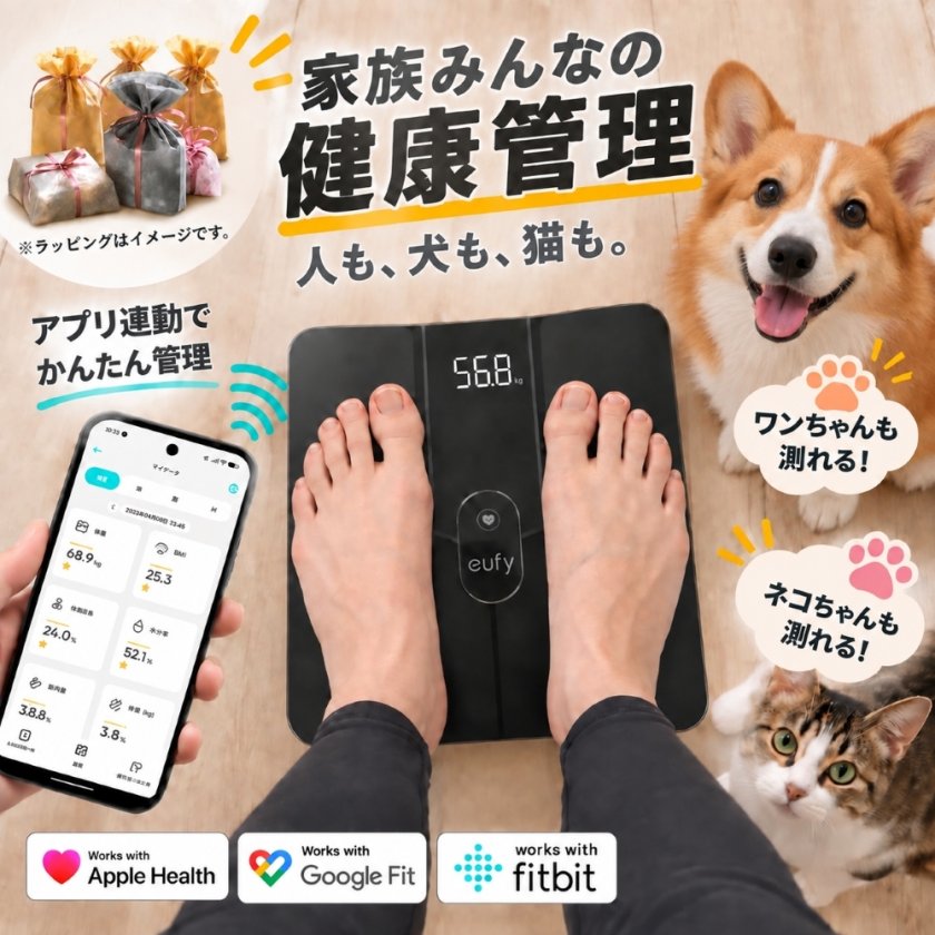 敬老の日 引っ越し祝い Anker 体重計 Eufy Smart Scale P2 Pro 体重体