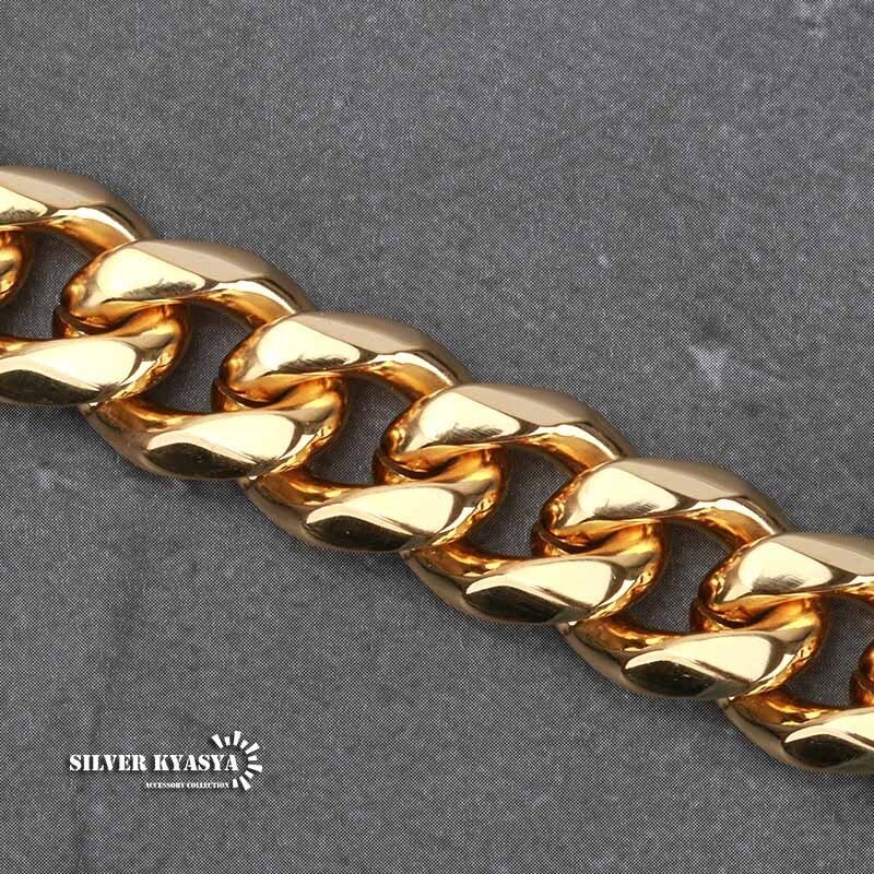 幅12mm STAINLESS STEEL ステンレス 喜平ネックレス 6面カット 中折式 