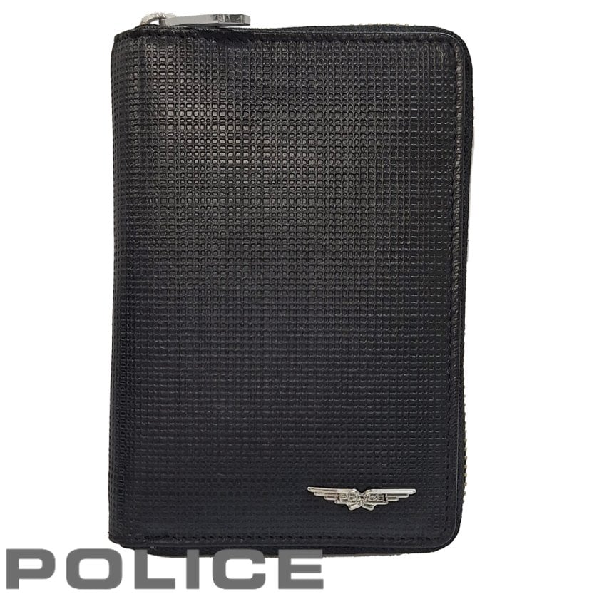 POLICE ポリス ラウンドファスナー 二つ折 財布 PA-70902 メンズ