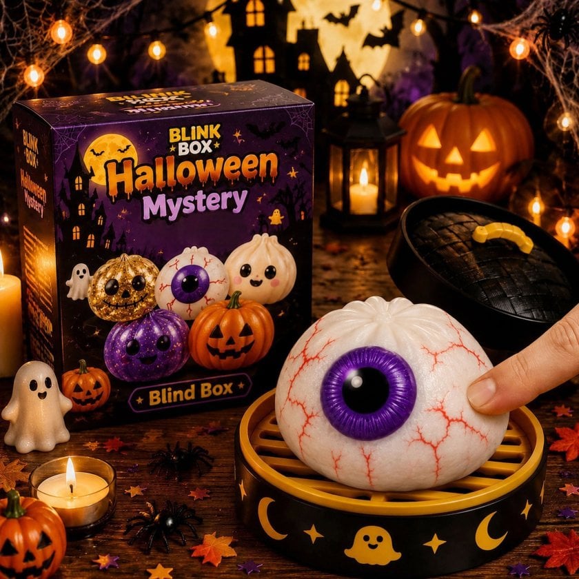 SNSでバズり中！ハロウィン 幽霊 肉まんスクイーズ ブラインドBOX