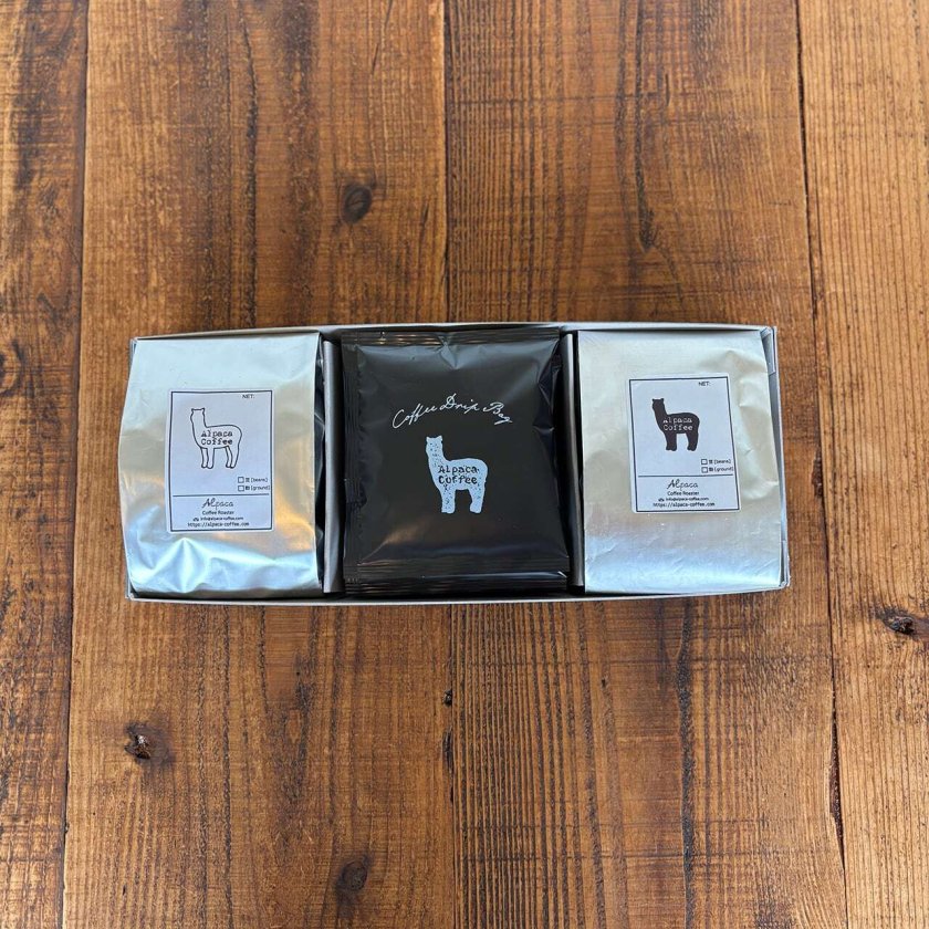GIFT］コーヒー豆詰め合わせギフト（3列）コーヒー豆 - 【Alpaca
