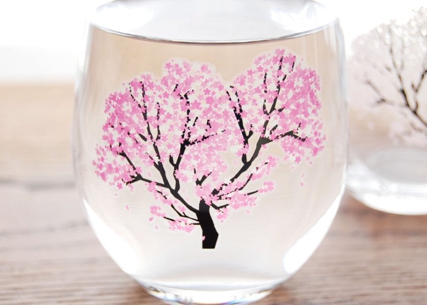 冷感桜 フリーグラス ペア グラス 色が変わる 敬老の日 プレゼント