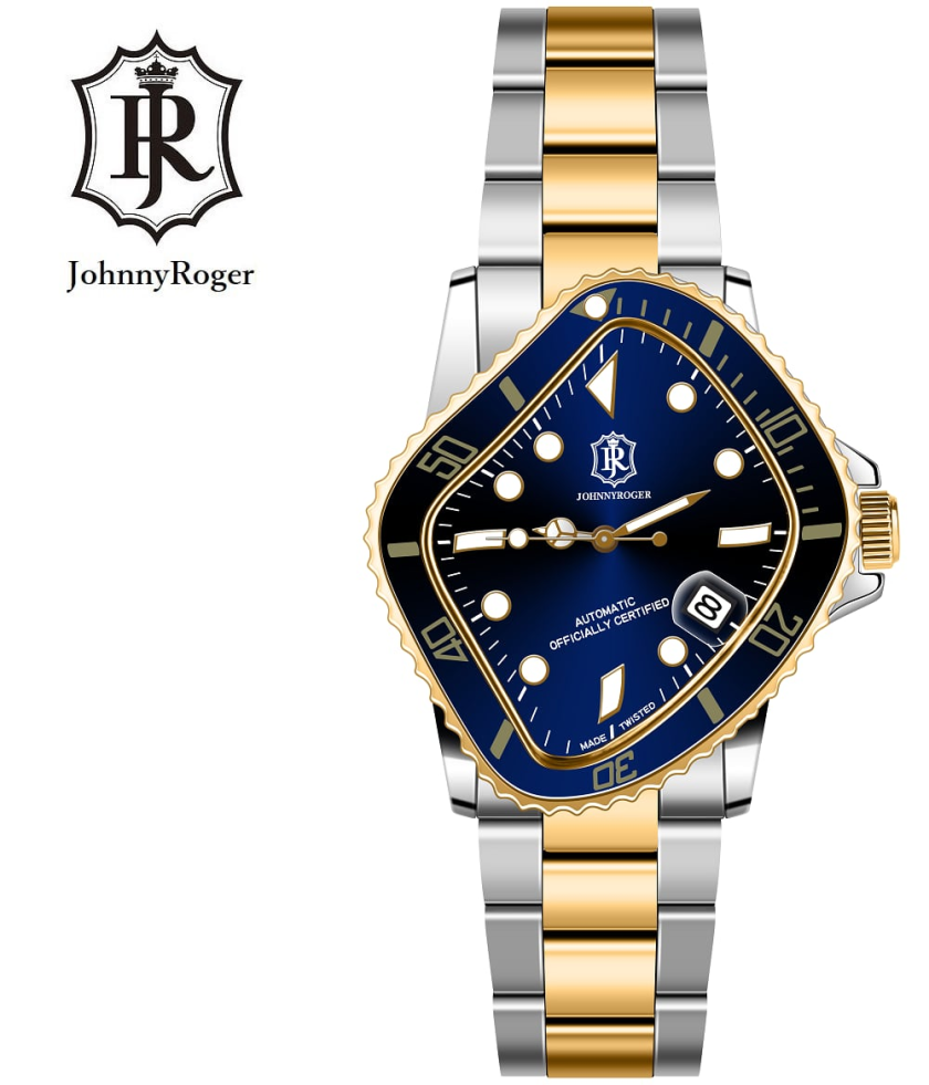JOHNNYROGER メンズ腕時計 自動巻き カレンダー 日本製ムーブメント