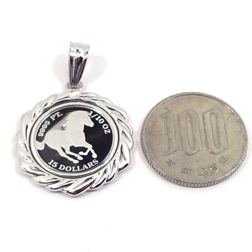 あなたと私の宝石箱] ツバルホースプラチナ9995 1/10oz 15DOLLARS 