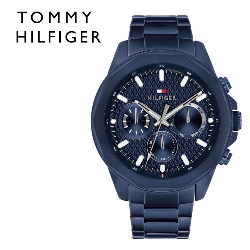美品 tomy hilfiger トミーヒルフィガー メンズウォッチ クォーツ 