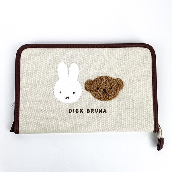 ミッフィー miffy ミッフィー＆ボリス フリーケース ベージュ マルチ