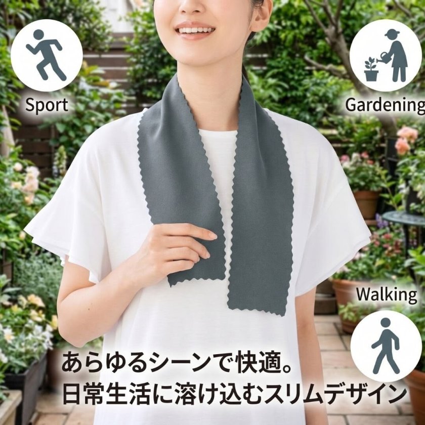 600枚セット】ヒンヤリUVガード スリムクールタオル 冷感 UVカット