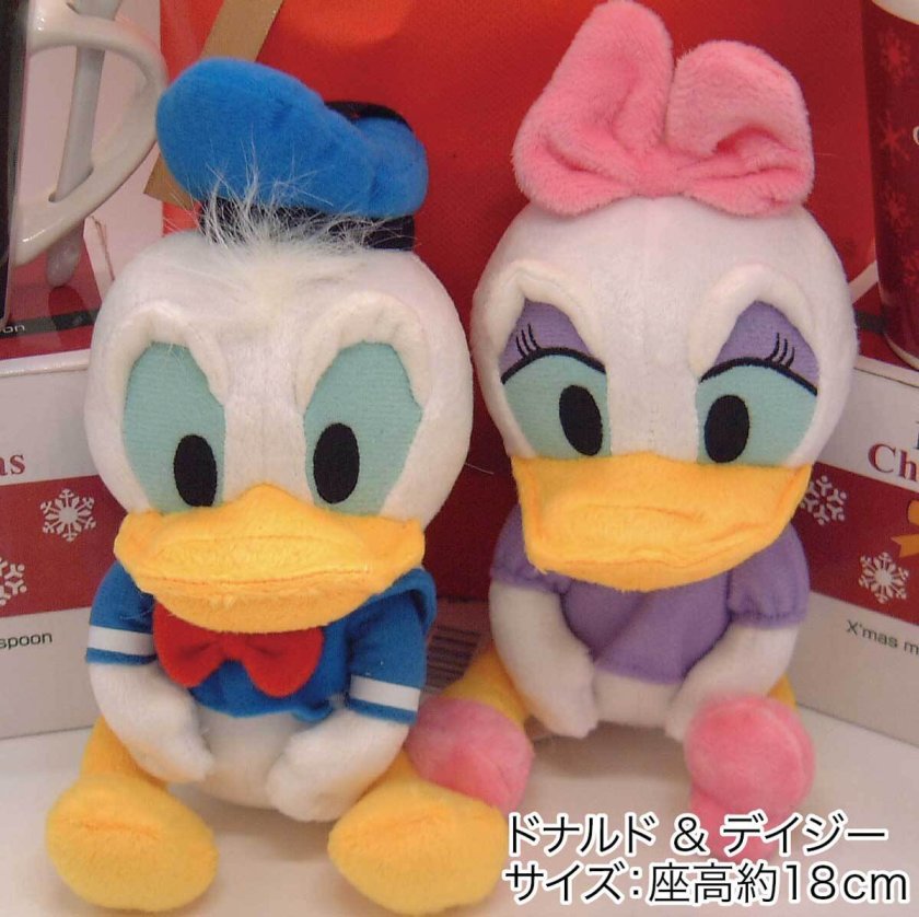 クリスマス特販】ディズニー ドナルド&デイジーぬいぐるみ(座高約18cm