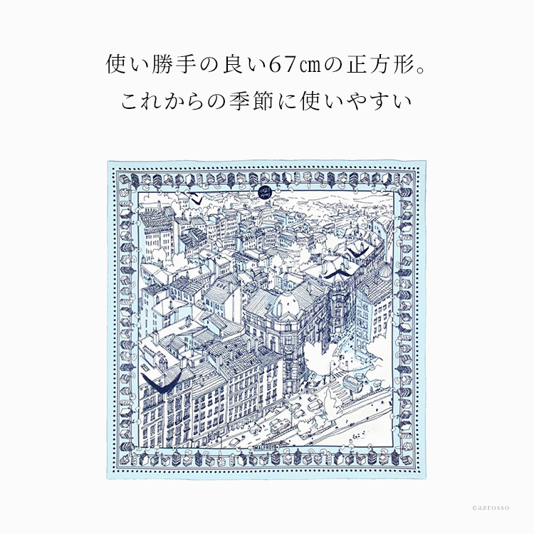 極美品　ロエベ　ベラスケスの女性たち　スカーフ　シルク　アンティーク　絵画　青 フランス製 シルクスカーフ おしゃれ 高級 絵画 薄手 シルク 100