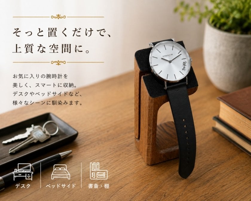 腕時計 スタンド 木製 時計スタンド ウォッチスタンド メンズ