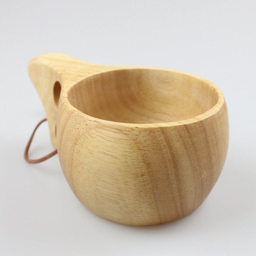 彫刻名入れ無料】木製 KUKSA ククサ マグカップ 北欧 キャンプ