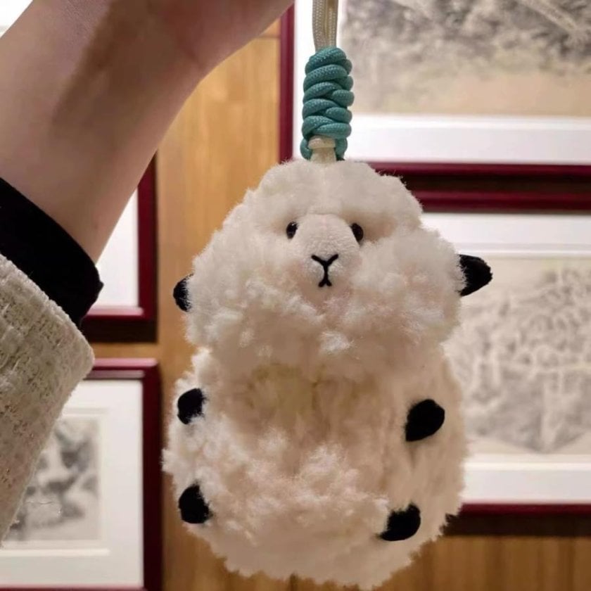 もふもふ おもろい ひつじ 羊 かわいい ミニチュア グッズ ストラップ