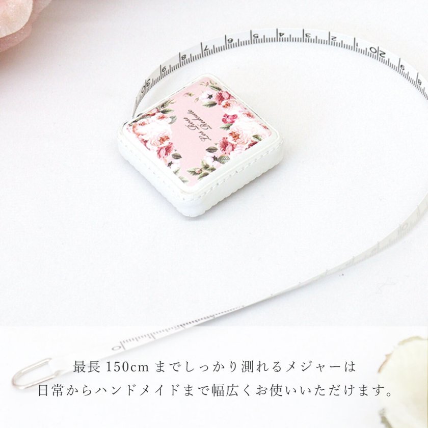 メジャー かわいい 巻尺 おしゃれ 自動巻き 丸形 採寸 縫製 裁縫 牛革