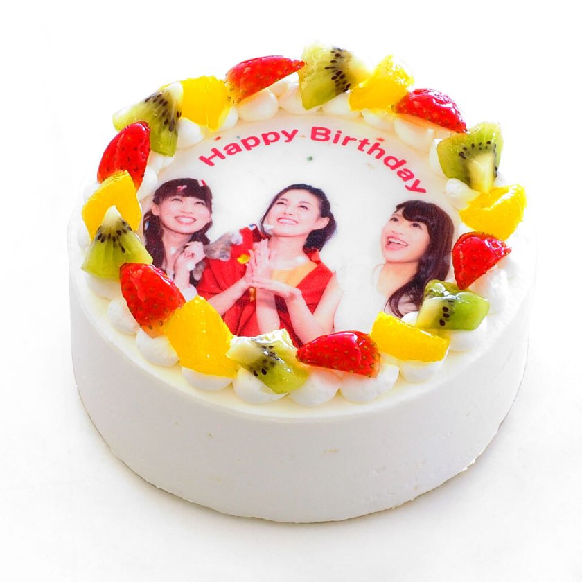 写真ケーキ フルーツ三種生クリーム 5号 バースデーケーキ 誕生日