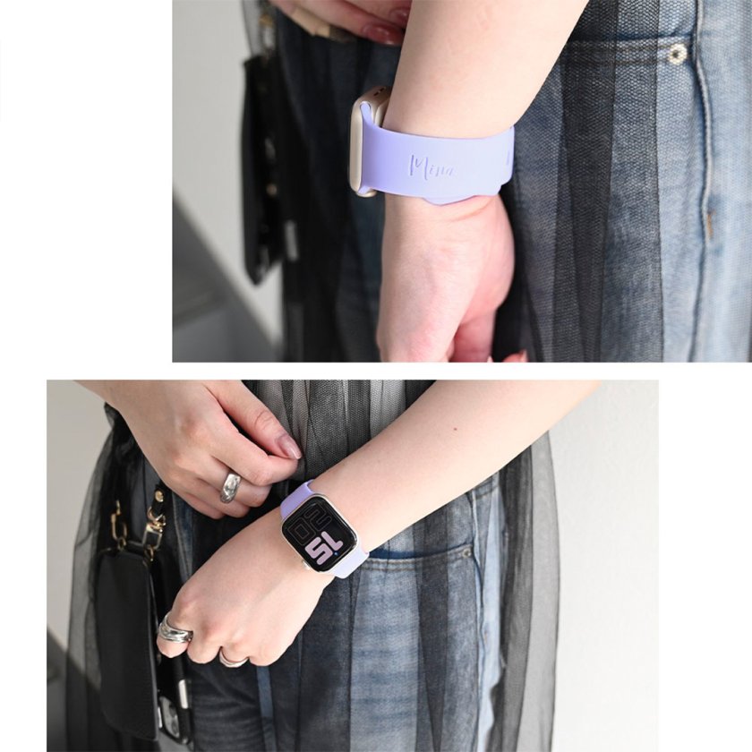 名入れ 【 AppleWatch バンド パープル 】 アップルウォッチ ベルト 