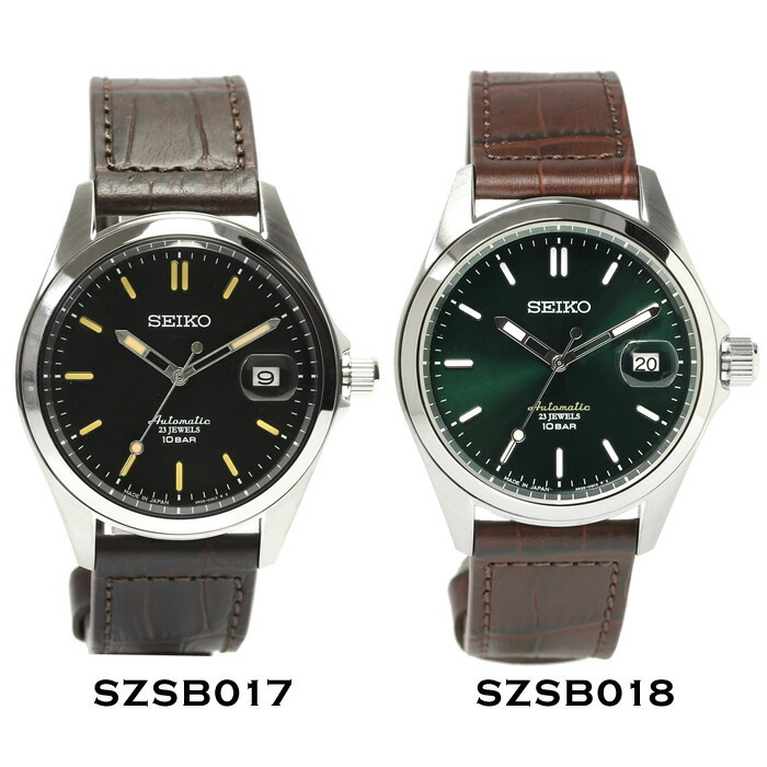 SEIKO セイコー メンズ 腕時計 自動巻き 日本製 革ベルト レザー