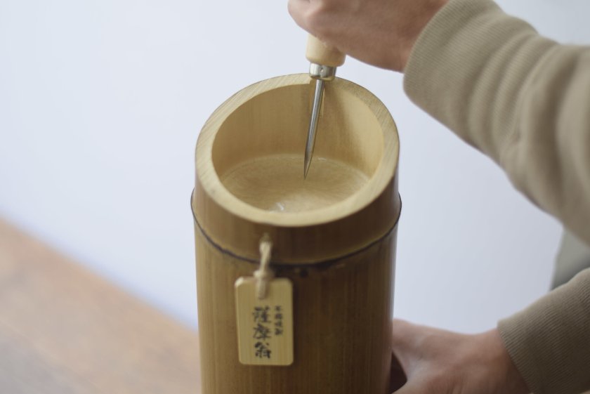 大切な方へ！【竹焼酎＋贈答用桐箱セット】鹿児島県産の天然の生竹を