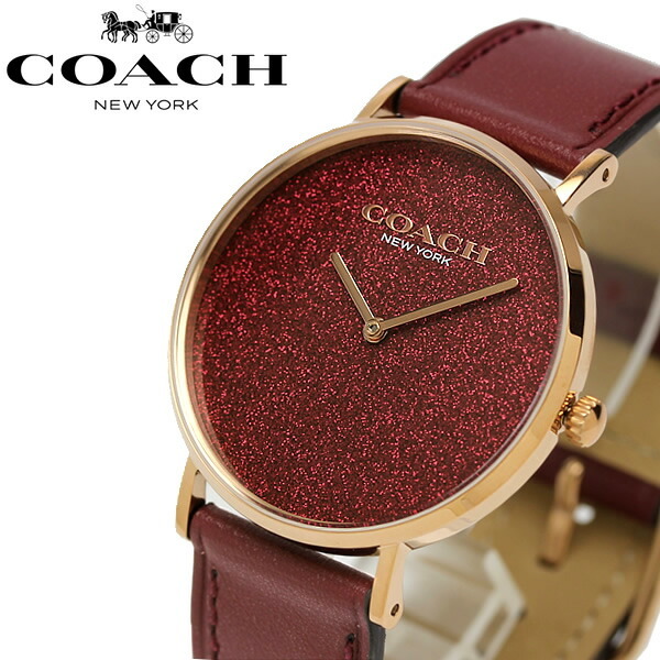 COACH コーチ 腕時計 ブランド レディース ワインレッド ボルドー