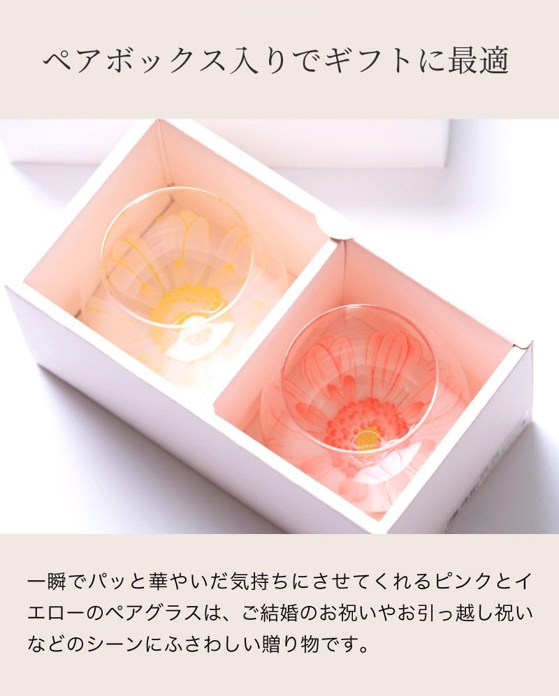 輪るピングドラム　ゆらゆらグラス　2個ペアセット ペアグラス 名入れ無料 名前入り ガーベラグラス ペア グラス かわいい