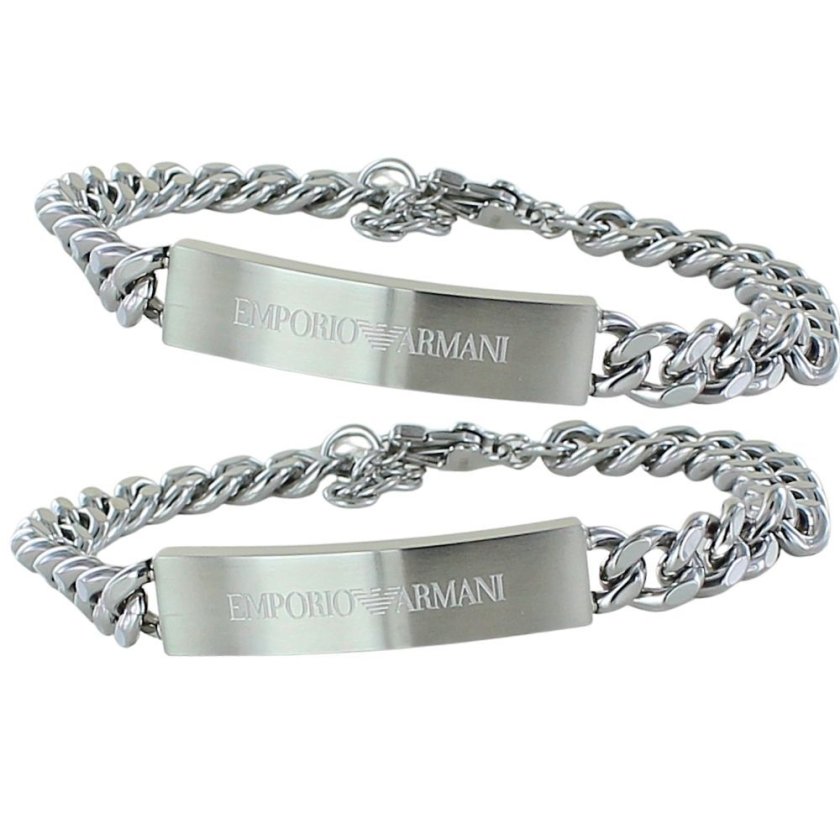 EMPORIO ARMANI ブレスレット　2本セット　ケース付き エンポリオアルマーニ ペア ブレスレット 2本セット メンズ レディース