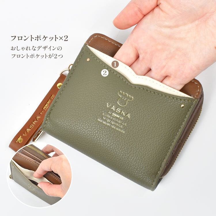 財布 VASKA by moz 二つ折り財布 レディース ブランド MOZ モズ