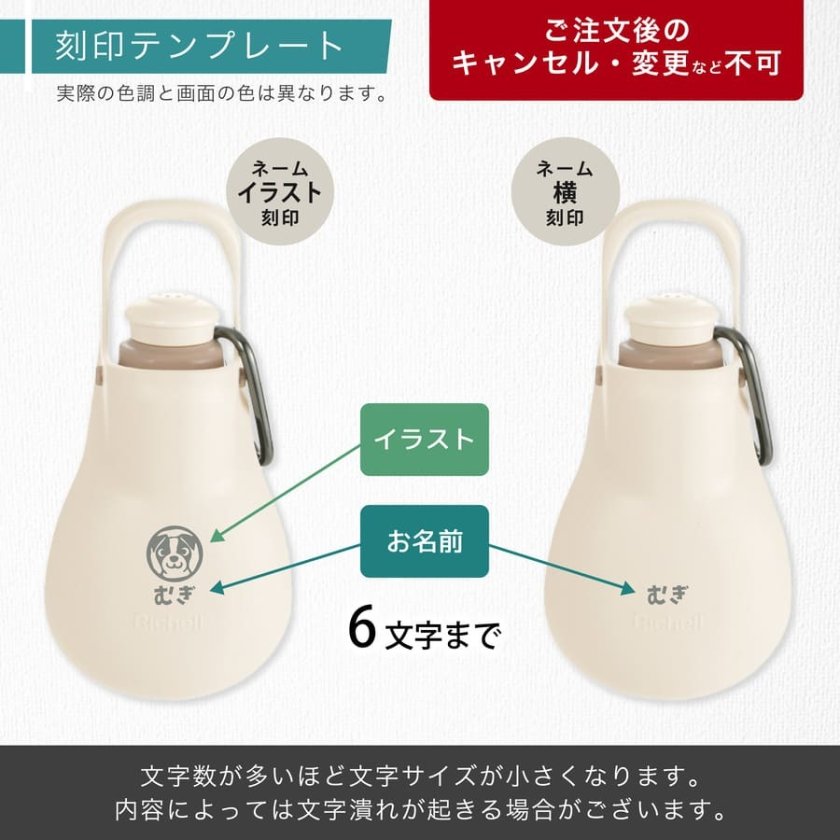リッチェル 犬 ペット 給水器 名入れ お散歩 ハンディシャワー S M