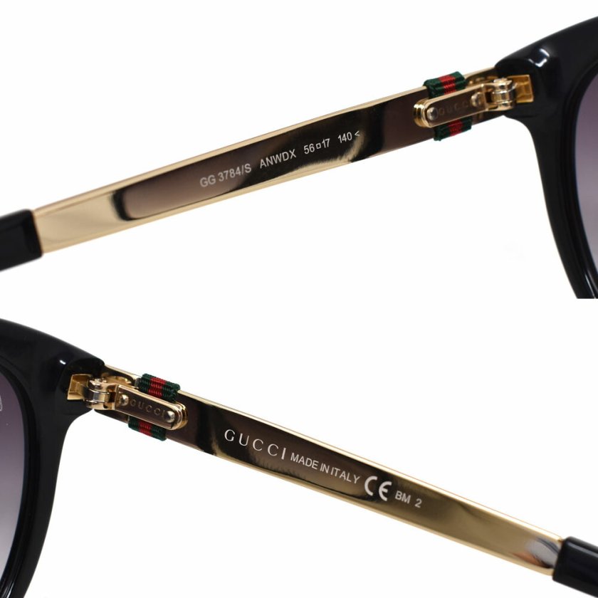 グッチ GUCCI サングラス GG3784S-ANW/DX ブラック ゴールド グレー 