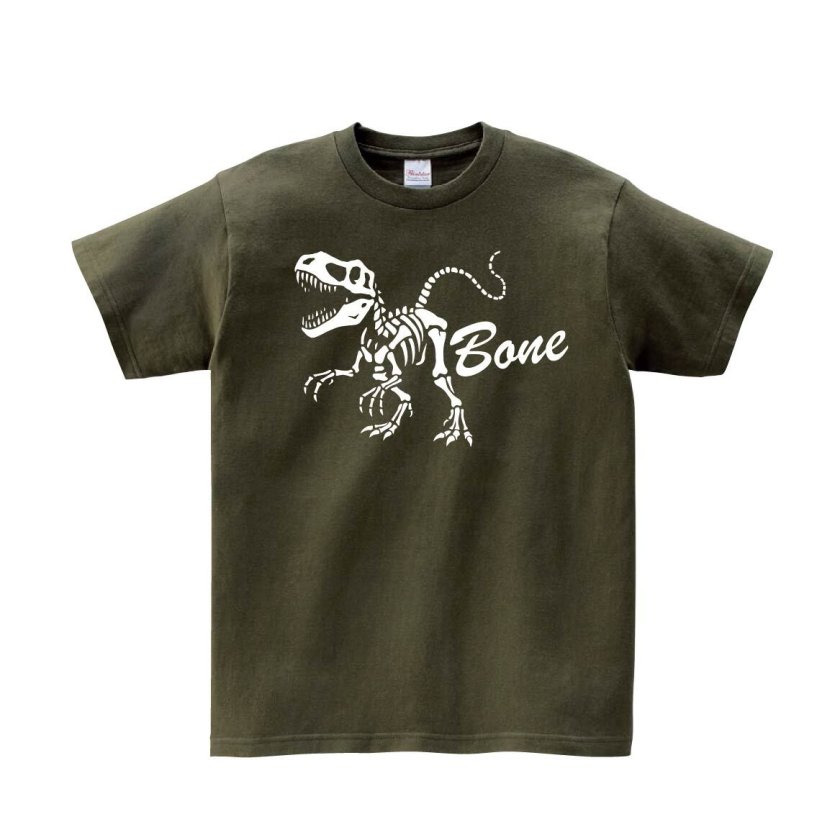 Tシャツ 半袖 】268 化石 骨 骨格 ティラノサウルス 恐竜 スカル 