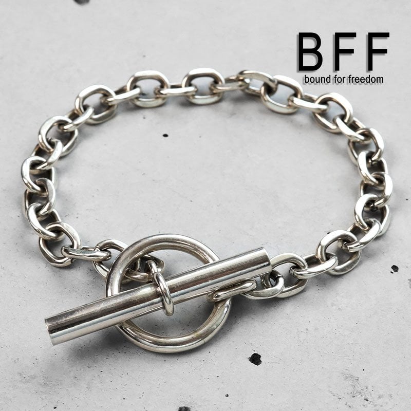 BFF ブランド 幅8mm マンテル チェーンブレスレット ミドル メンズ
