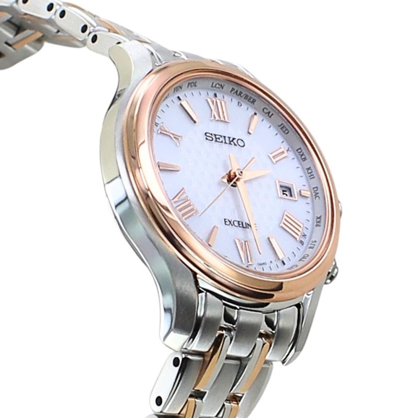 正規品 SEIKO セイコー エクセリーヌ レディース 電波ソーラー 腕時計