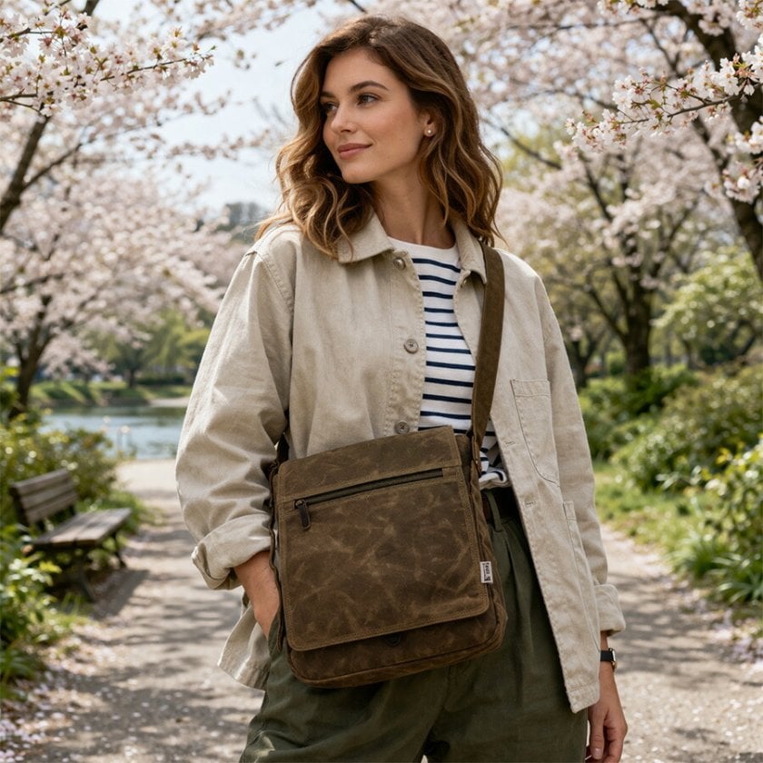 帆布工房 縦型ショルダーバッグ ショルダーバッグ ショルダーバック