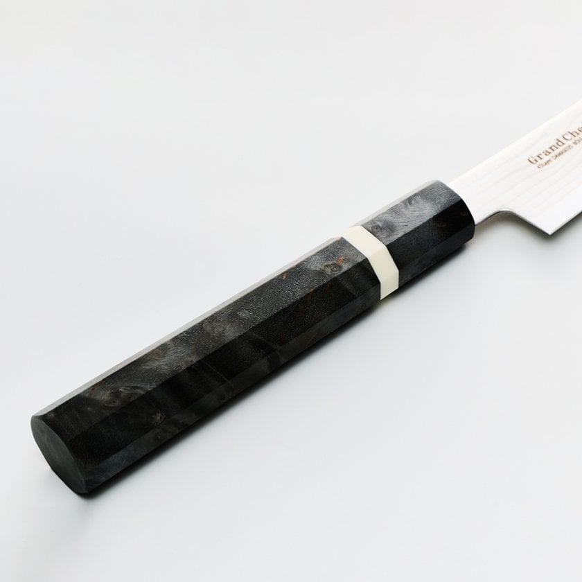 包丁 堺孝行 和牛刀 210mm グランドシェフ波紋 黒スタビライズドウッド