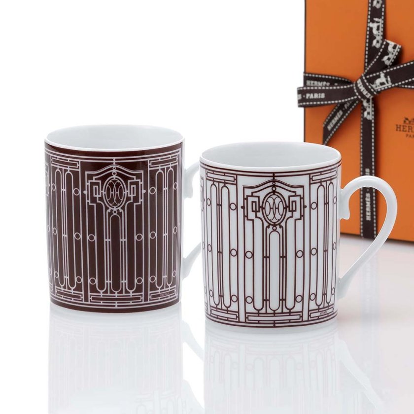 HERMES エルメス アッシュデコ H DECO マグカップ ペア ルージュ 