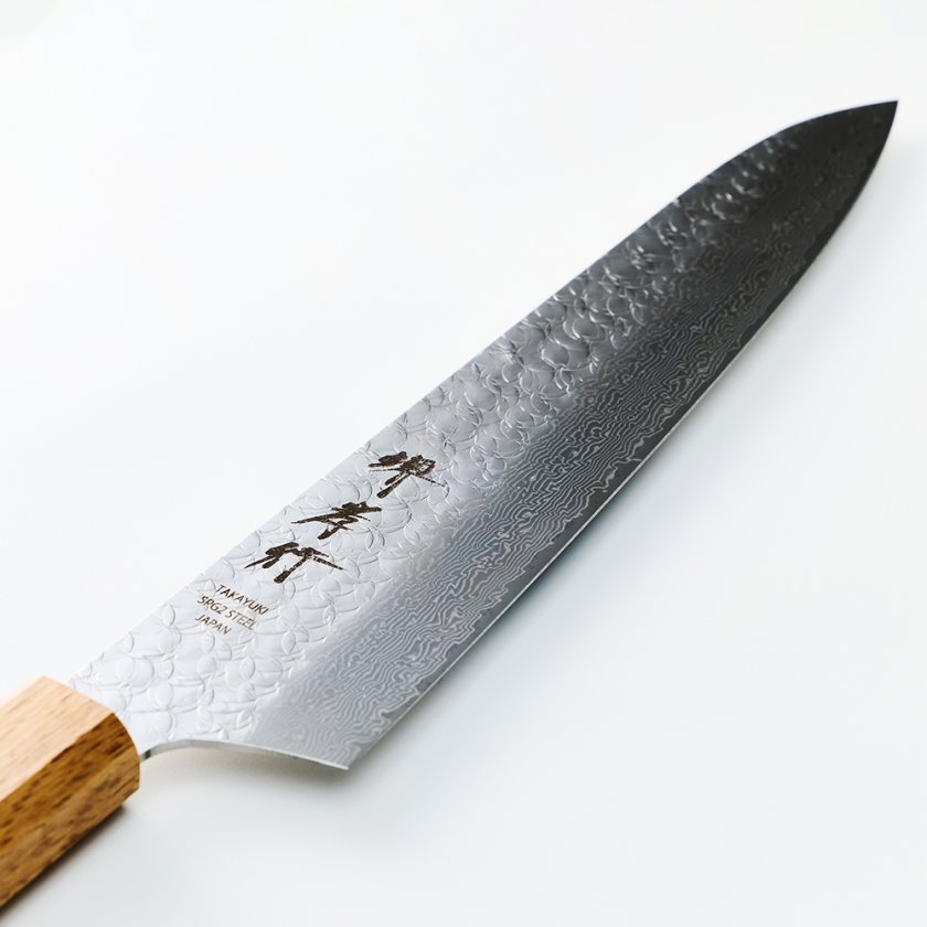 包丁 堺孝行 和牛刀 210mm スーパーゴールド2 焼漆莉無柄 千田硝子食器