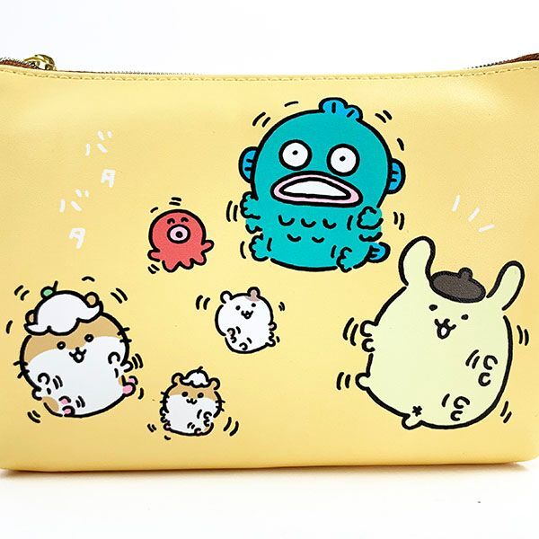 ナガノ×サンリオキャラクターズ 3ポケットポーチ イエロー ポムポム