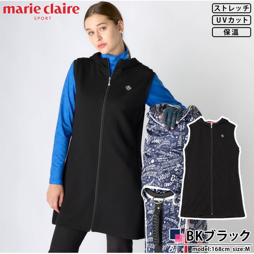 【マリクレール】ゴルフウェア ワンピース ダウンベスト マリクレールゴルフ marie claire GOLF ゴルフウェア ワンピース